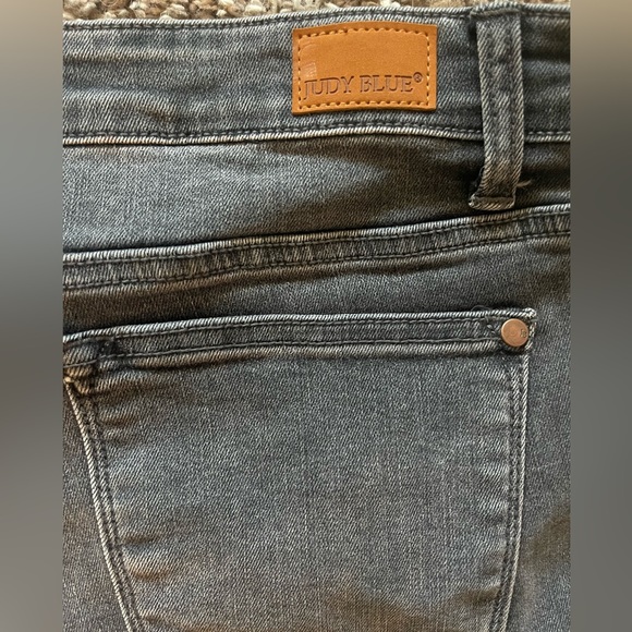 Judy Blue Skinny Fit Gray Denim Jeans Womens 15/32 Stretch Raw Hem JB88165 - Picture 6 of 7